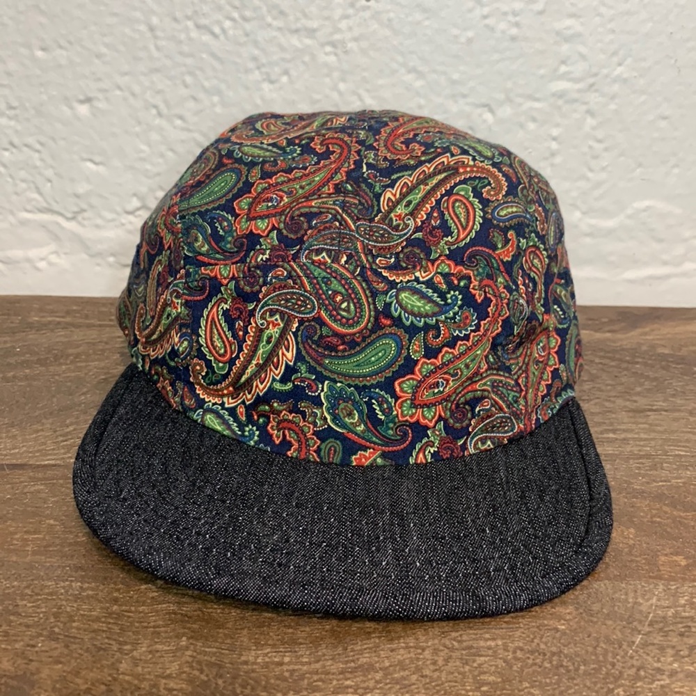 Rosin Headwear 90s Paisley Jacquard & Denim 5 Panel  Hat
